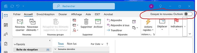 nouveau outlook